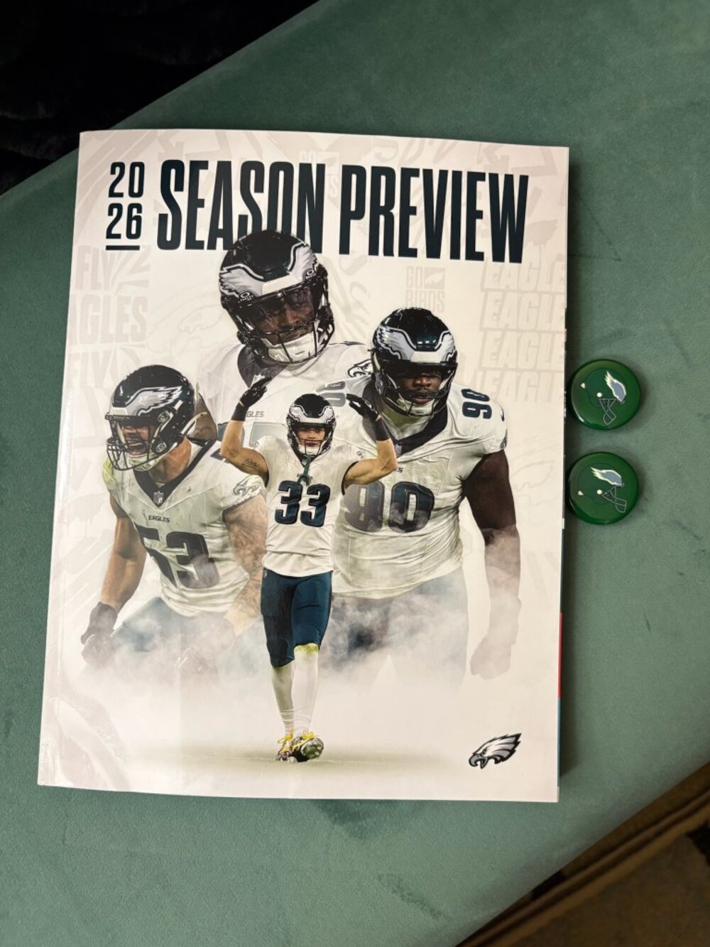 Philadelphia Eagles 2026 Season Preview Magazine + (2) Pins
